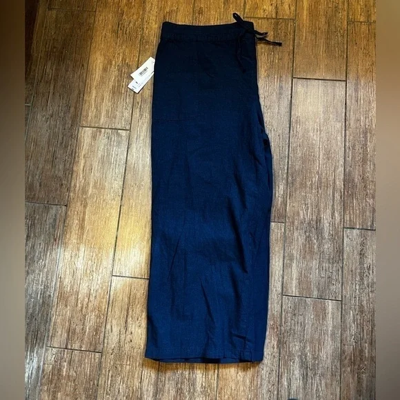 NWT-LIZ Claiborne Drawstring Cropped Wide Pants - Picture 1 of 7